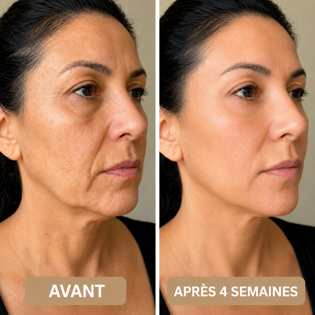 97% gonflement réduit · 93% mâchoire définie · 95% plus reposée